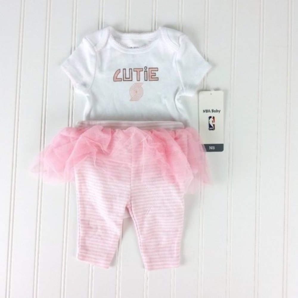 NBA Baby Portland Trail Blazers Tutu Outfit Pnk 3M